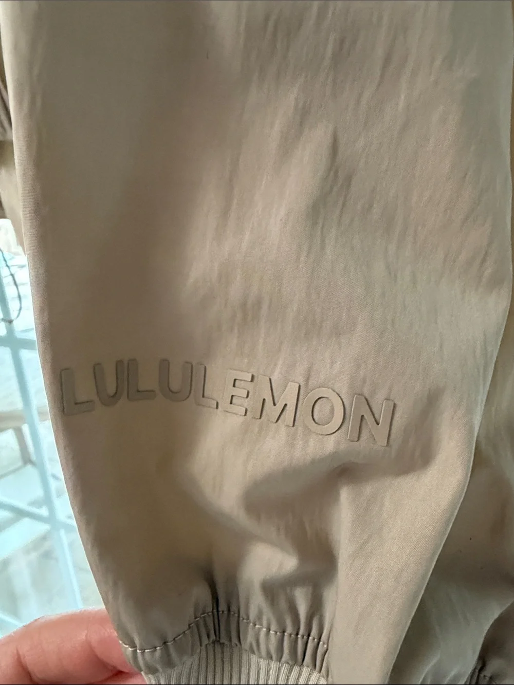 lululemon athletica Beige Zip-Up Bomber Jacket